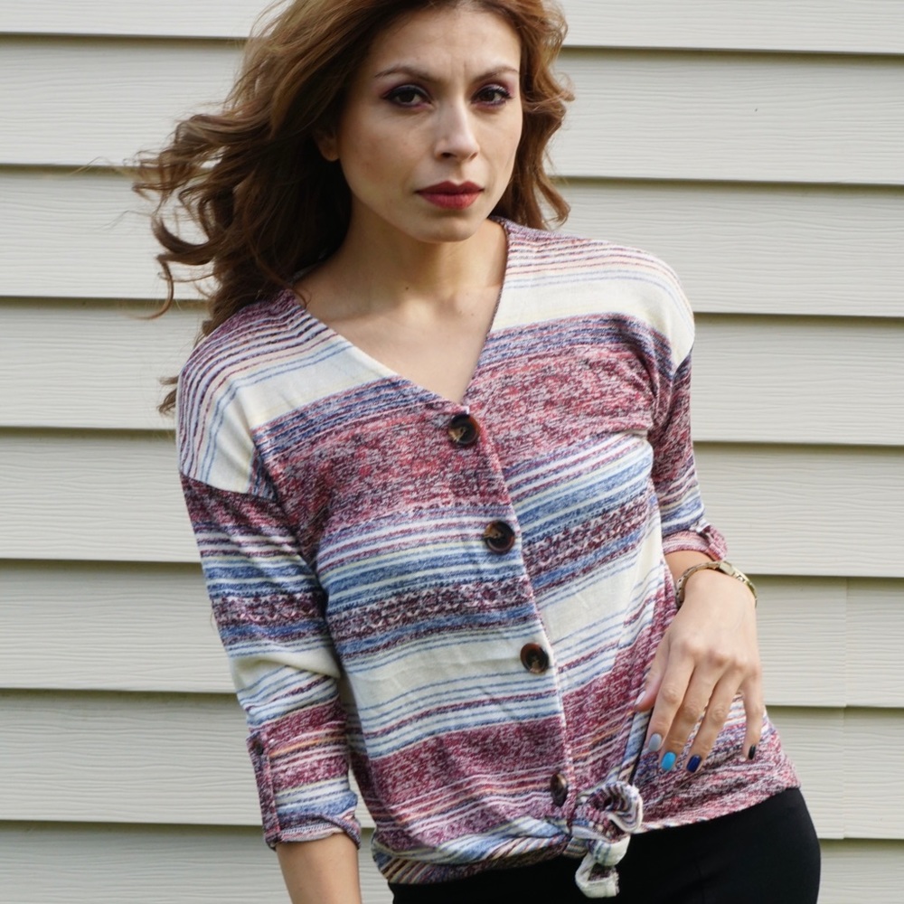 Absolutely Famous Strip Blouse.